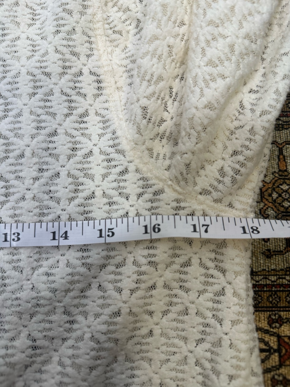LOFT Ivory Lace Mock-Neck Blouse - Picture 6 of 7